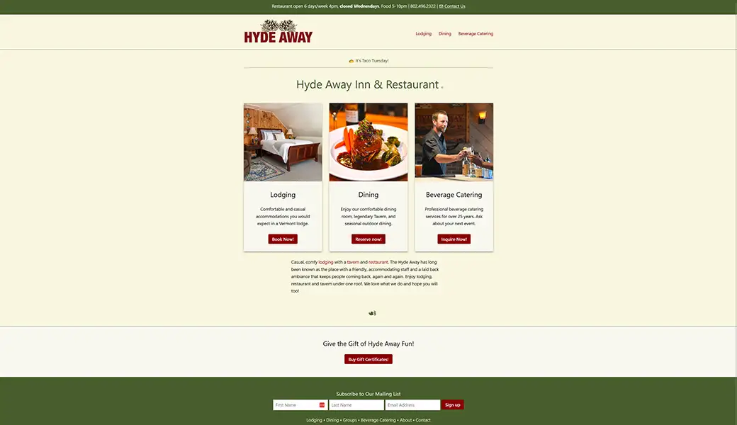 Hyde Away Inn & Restaurant