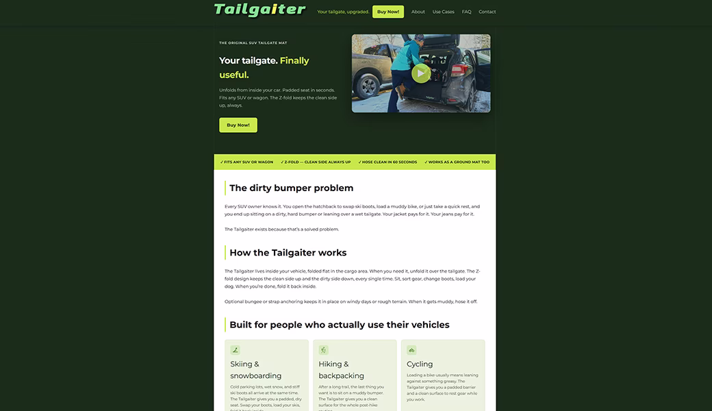 Tailgaiter - Original SUV Tailgate Mat